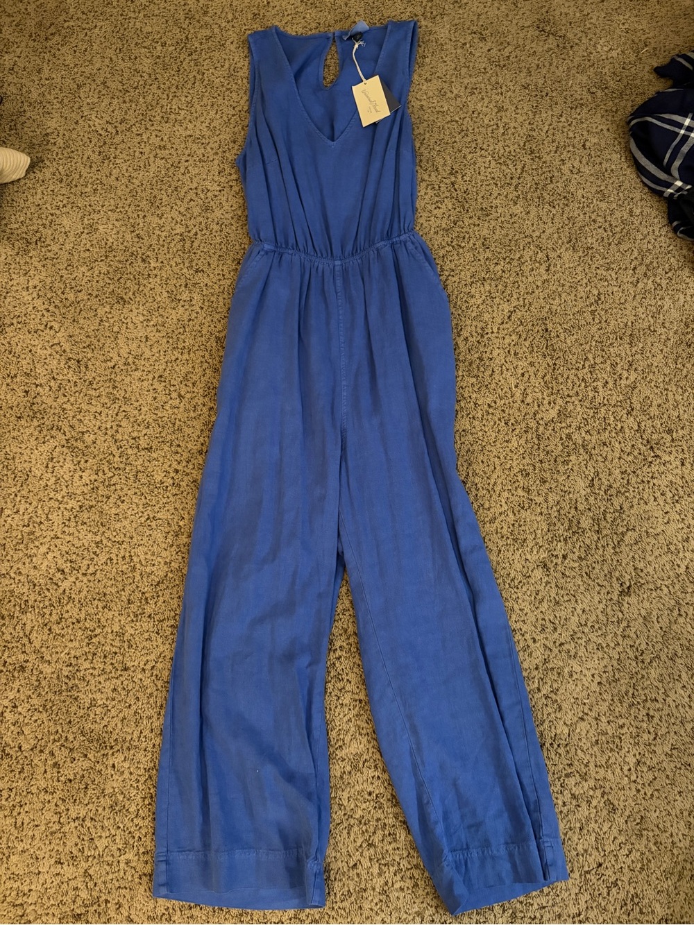 Universal Thread Blue Sleeveless Jumpsuit